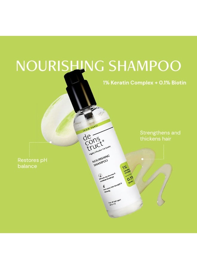Deconstruct Nourishing Shampoo & Hair Mask Kit | With Keratin, Biotin, Vitamin F & Shea Butter | Deep Conditioning For Dry & Frizzy Hair | Prevents Hair Breakage | For Men & Women | 200ml + 200g - Image 3